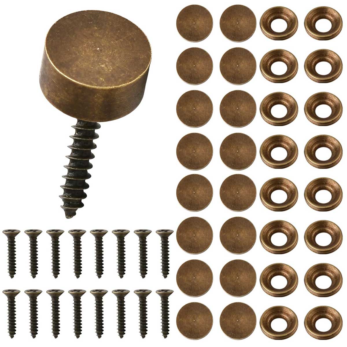 Aemygo 16 Pcs Pure Brass Decorative Screws