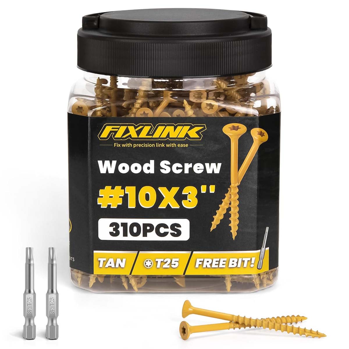 FIXLINK 310 PCS Wood Screws
