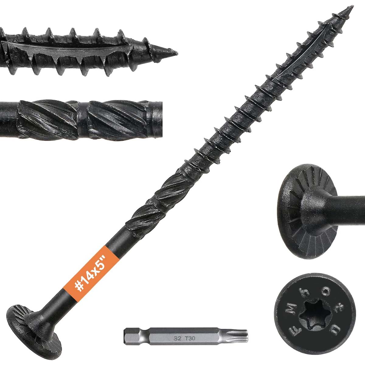 FMhotu 54Pcs Star Drive Decking Screws