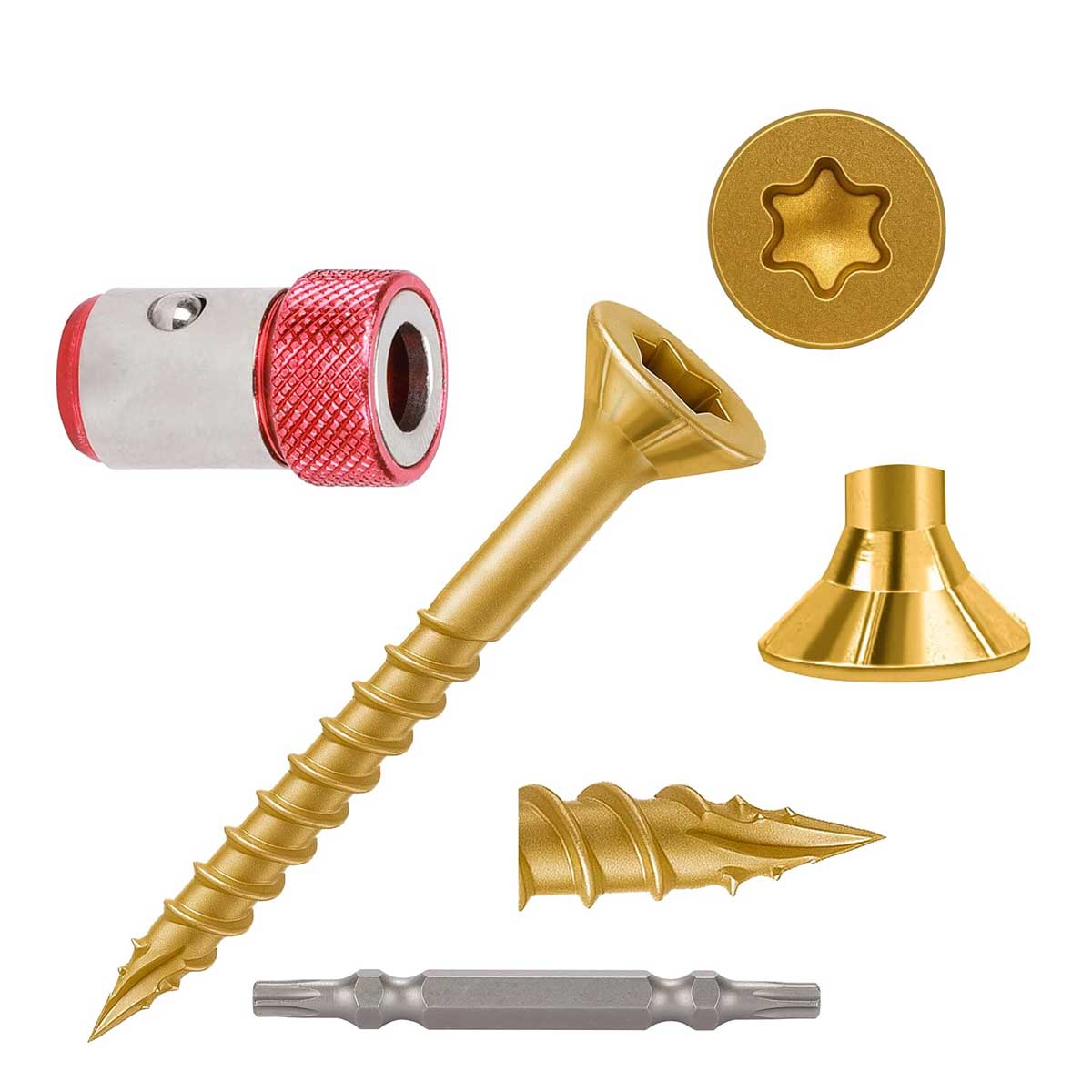 JOUGU Yellow Wood Screws