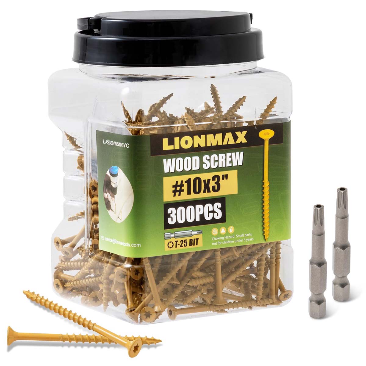 LIONMAX 3 Inch Torx Wood Screws