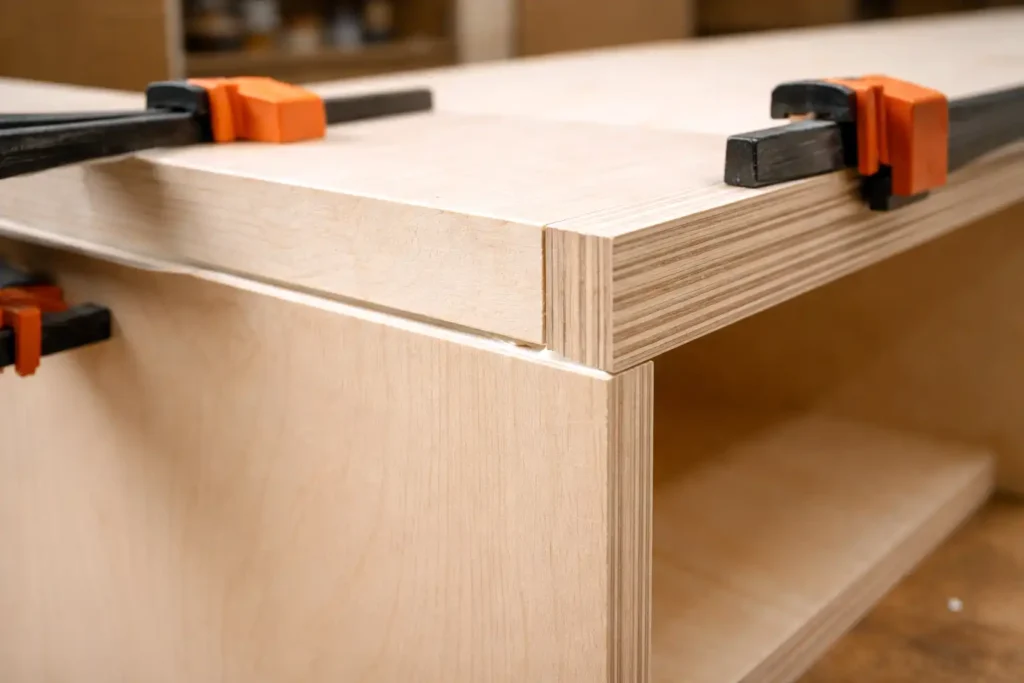 shelf seated in a clean dado