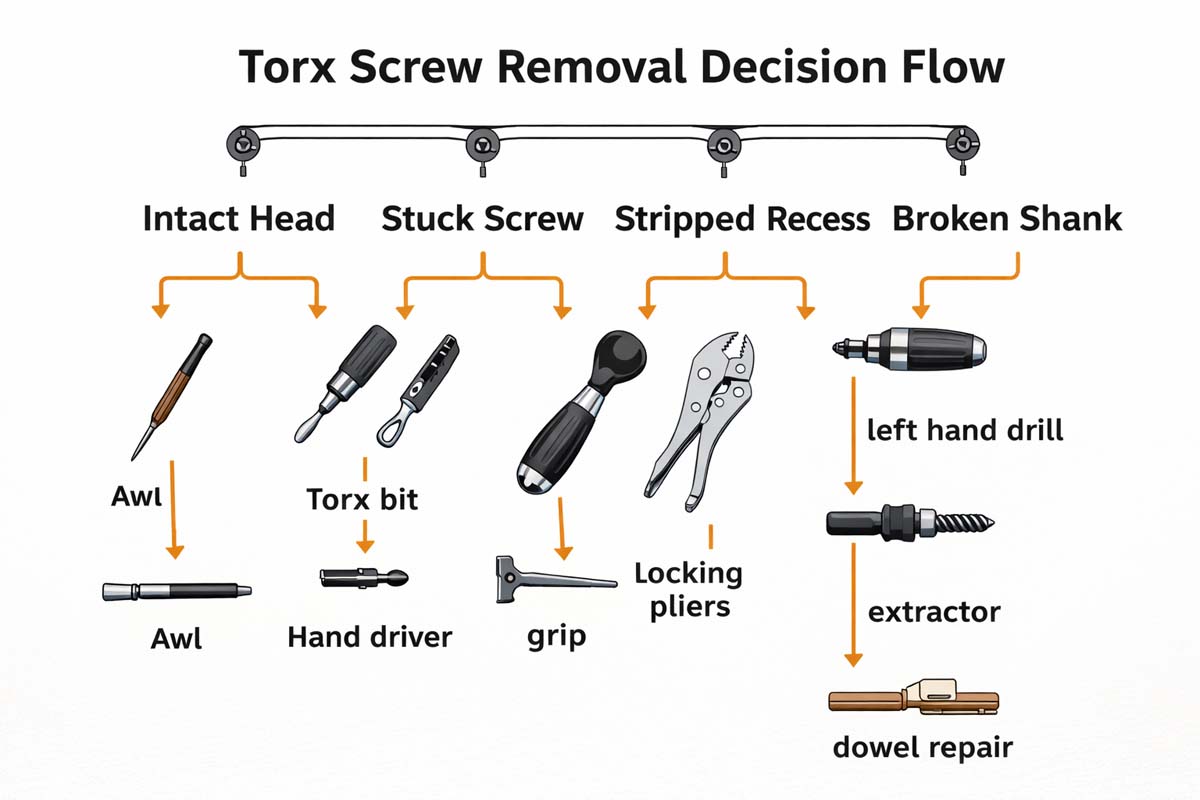 Remove Torx Screws From Wood