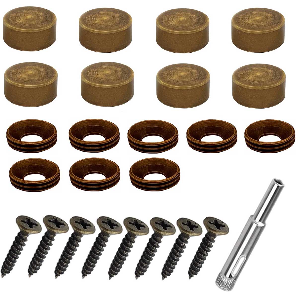 UALAHUALA 8Pcs Retro Pure Brass Decorative Screw