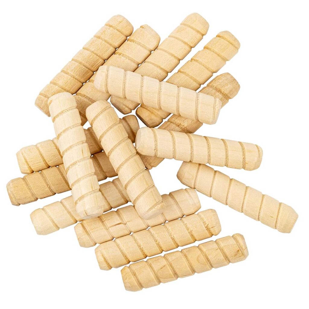 UNIQANTIQ HARDWARE SUPPLY Spiral Grooved Hardwood Dowel Pins