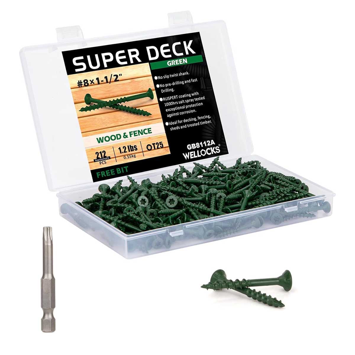 WELLOCKS Epoxy Coated Wood Screws