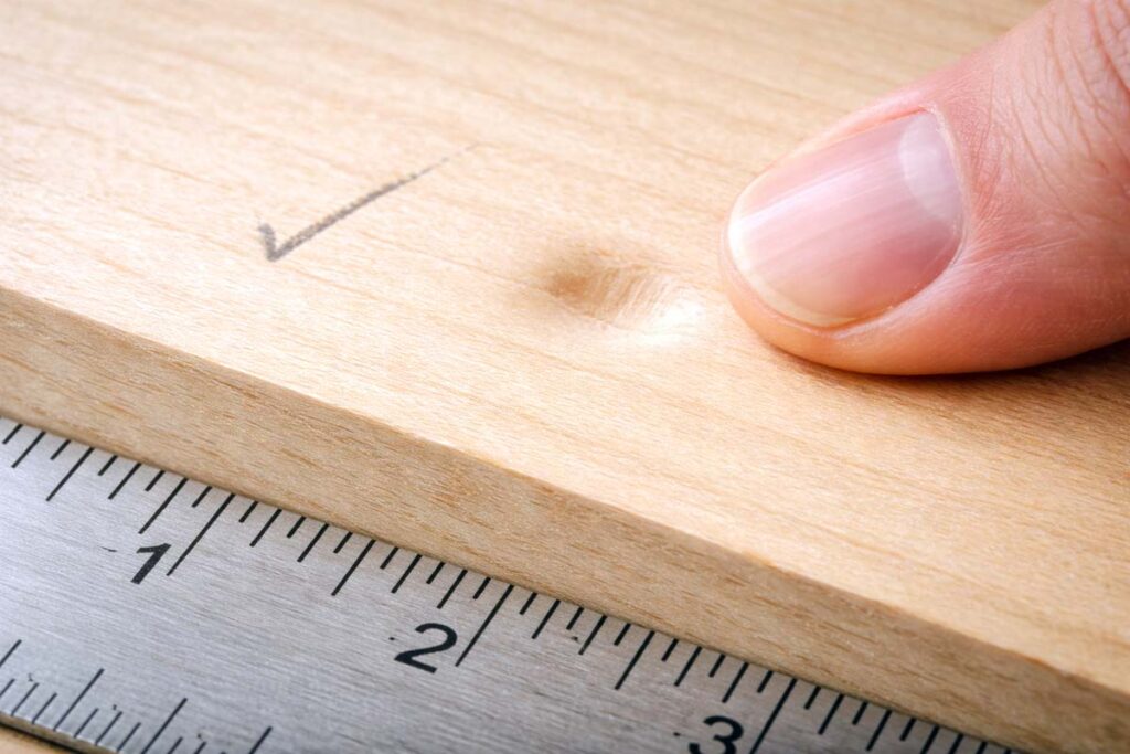 fingernail dent mark on basswood