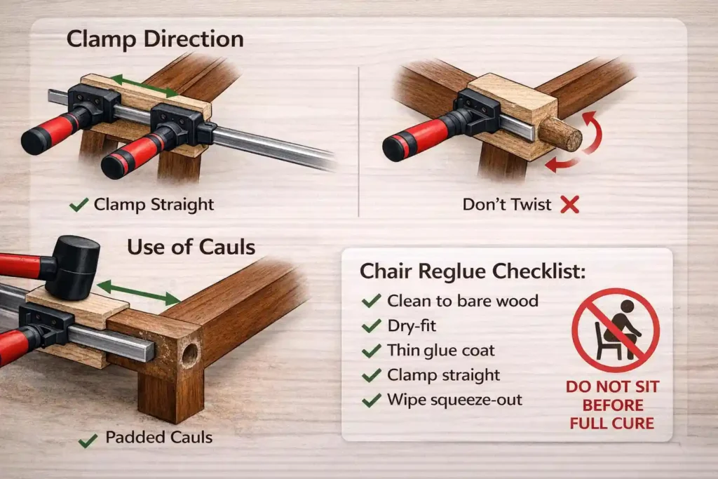 quick checklist for strong chair joint repairs