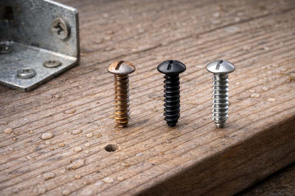 stainless and coated screws compared for outdoor wood projects