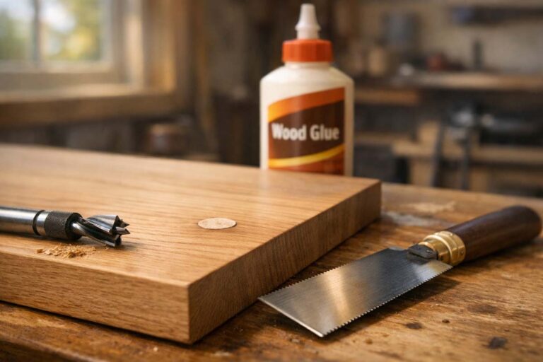 Plug a Hole in Hardwood With Dowel