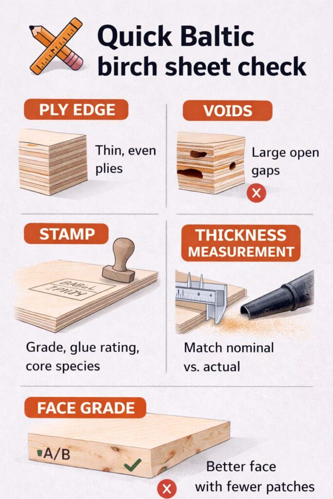 quick checklist for checking plywood quality