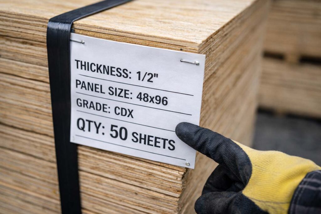 plywood unit tag and banding straps