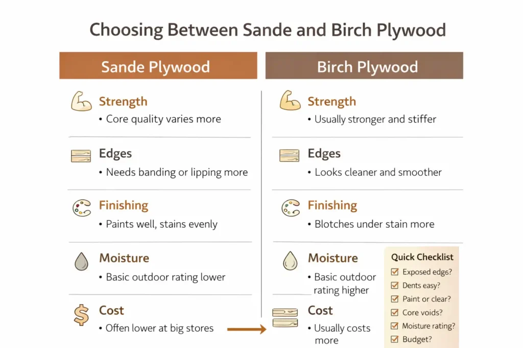 simple comparison infographic of plywood choices