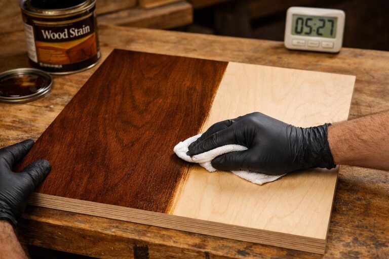 staining baltic birch plywood panel with smooth even color