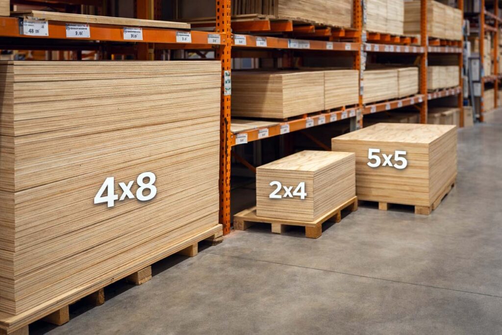 big box store plywood sheet rack