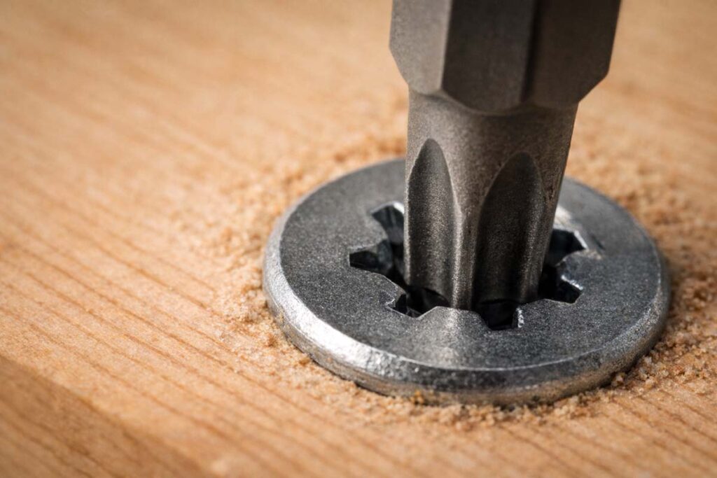 torx bit seated in screw head