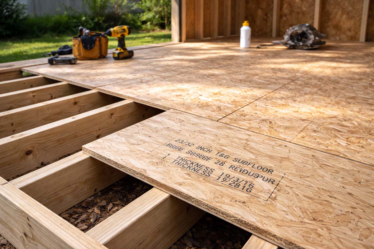 type of plywood for shed floor